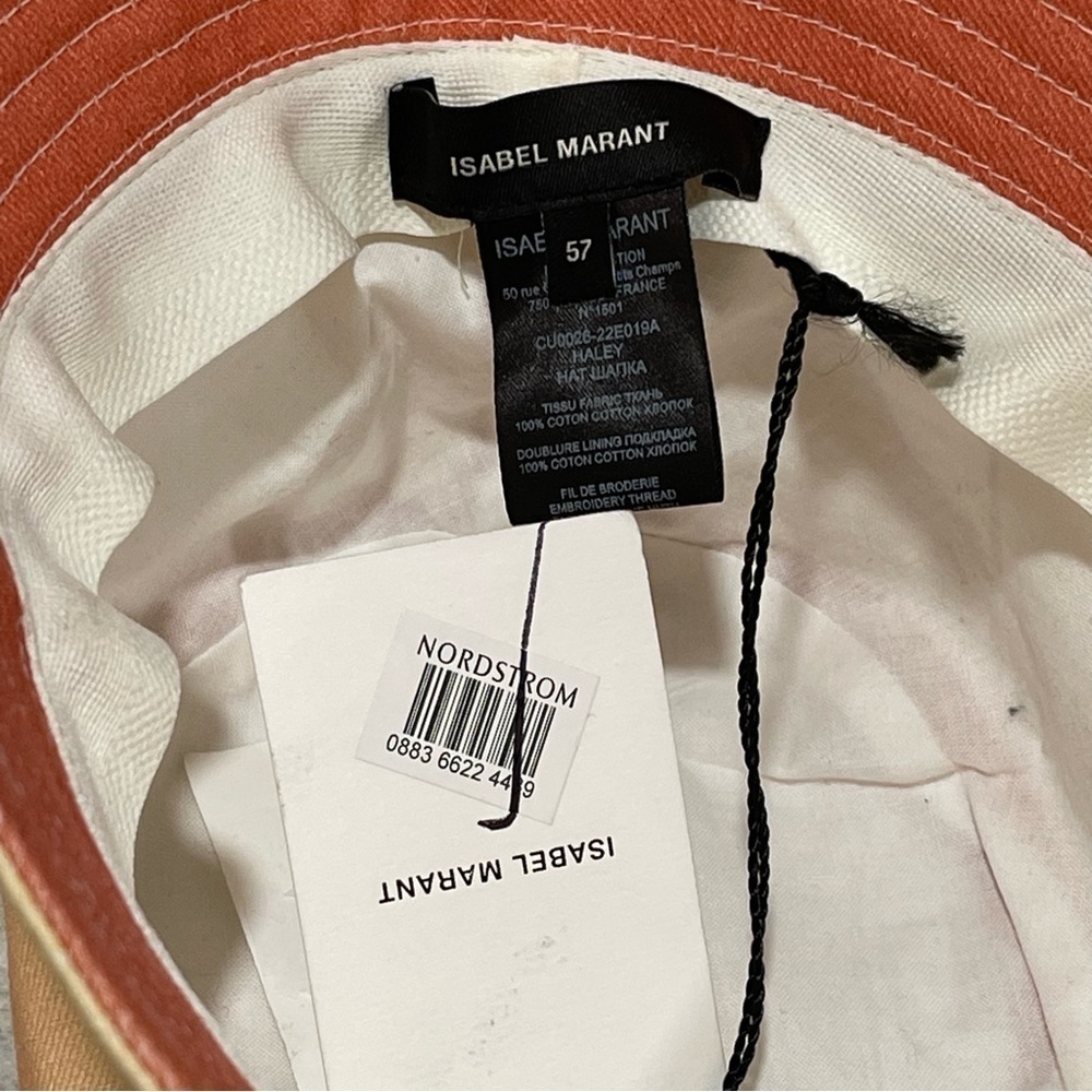 ISABEL MARANT Haley Cloudy Cotton Logo Bucket Hat - Picture 6 of 8